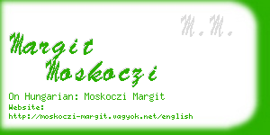 margit moskoczi business card